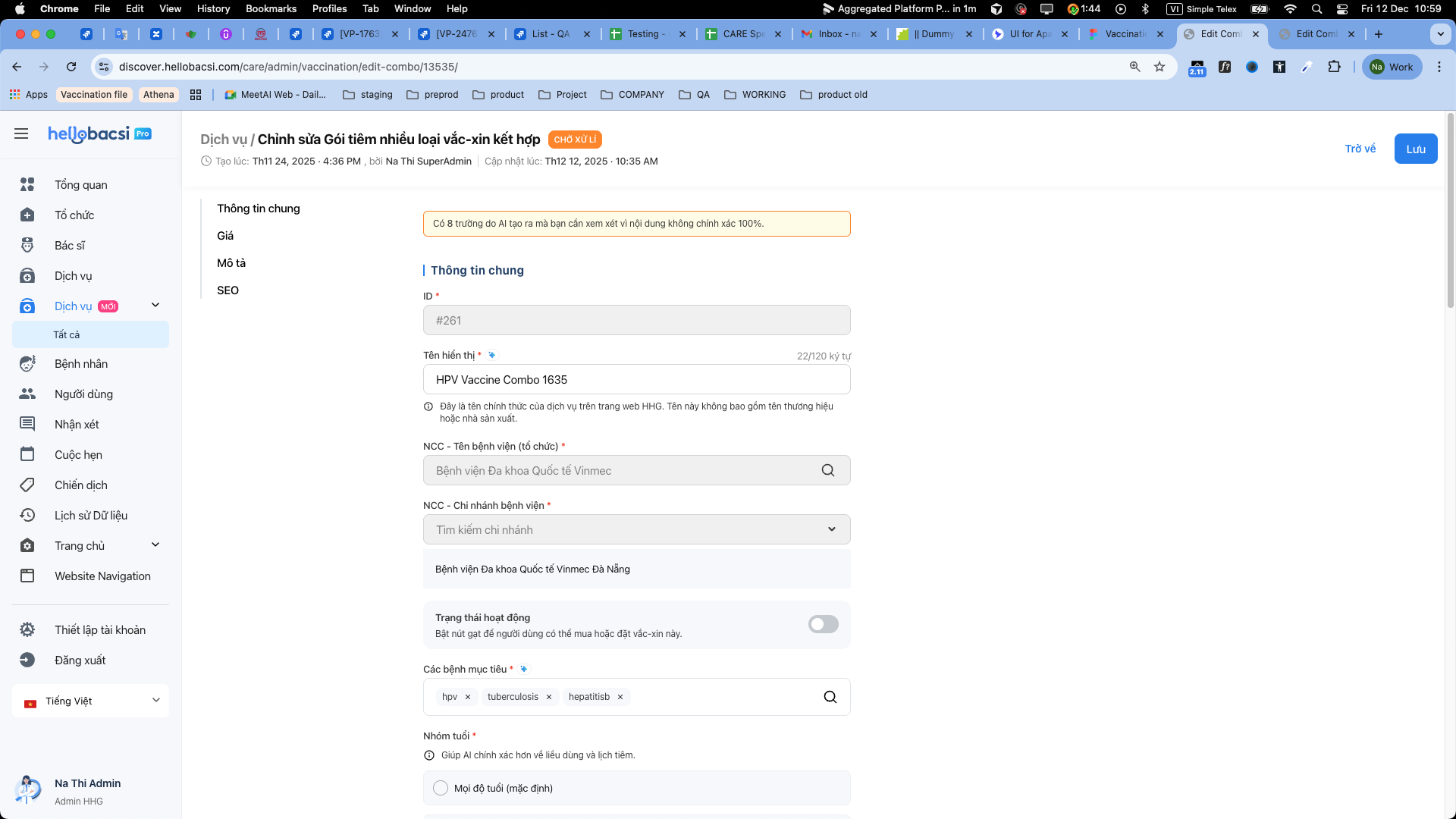 Imej Chi nhánh test na
